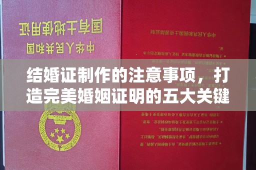 常州结婚证制作的注意事项，打造完美婚姻证明的五大关键点